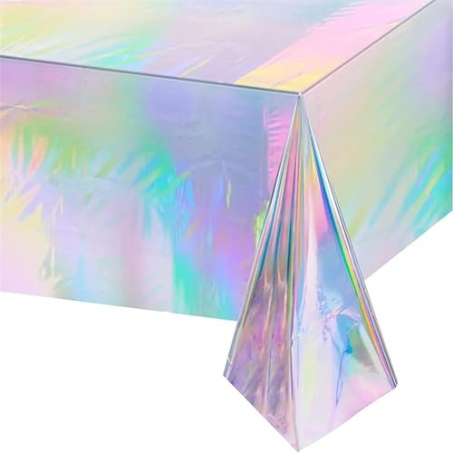 ATEUXOL Mantel Mantel Rectangular de Papel de Aluminio, Suministros for decoración de cumpleaños y Boda, 1 ud.