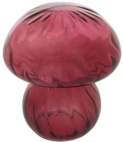 Atmosphera - Objet déco Champignon Automne 13,2x13,2cm - Prune