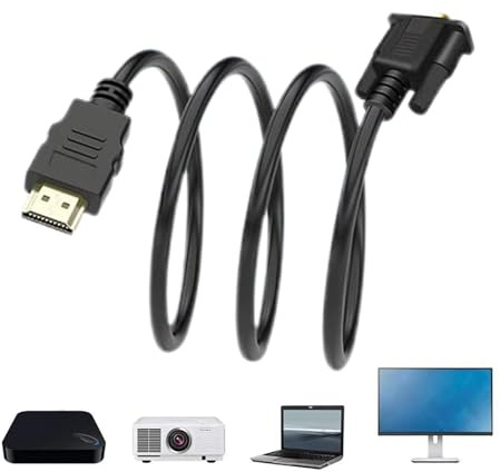 Cable HD a VGA, adaptador macho ligero, transferencia de señal de enlace de salida visual, conector de pantalla de PC para laptop, monitor, proyector, accesorios electrónicos de escritorio