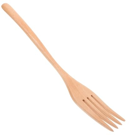 FELTECHELECTR Forchetta in Legno con Manico per Cucina e Insalata Utensile Sicuro e Facile da Pulire Design Semplice ed Elegante per Frutta e Servizio Casa e Ristoranti