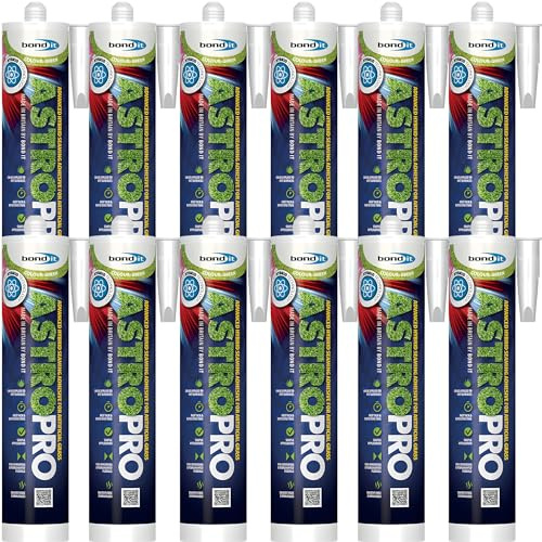 Bond It Astro Pro Green Artificial Grass Adhesive 12 Pack (310ml Each) – High Tack Elastic Hybrid Glue for Astro Turf Seaming & Artificial Grass to Concrete Bonding