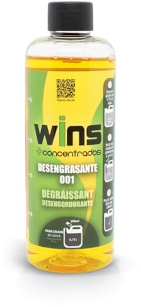 Vinfer-Desengrasante Cocina Concentrado 250 ml WINS001 | Rinde 5 Litros | Potente Eliminador de Grasa para Cocinas, Hornos y Superficies | Limpieza Industrial y Doméstica | 100% Made in Spain
