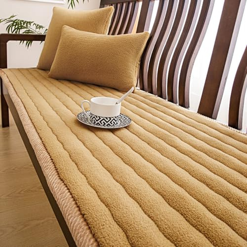 Generisch Bankkissen Sofakissen,Sofabezug Anti Rutsch 1 2 3 4 Sitzer Couch überzug für Sektionssofa Sofaüberwürfe rutschfest Sofaschoner Sofaüberwurf Sofadecken für Sitzfläche,Yellow,70x180cm
