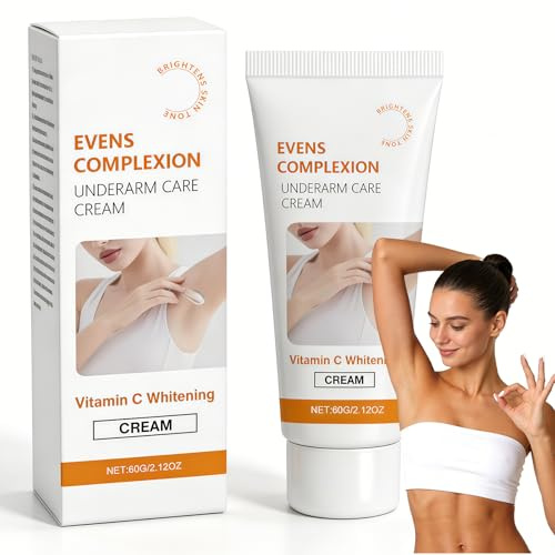 Crema Schiarente Corpo 60g,Trattamento Anti Macchie Oscure per Ascelle,Ginocchia & Zone Sensibili,Idratazione Profonda per Pelle Più Luminosa,Uniforme e Morbida