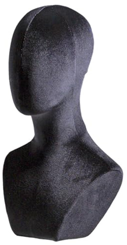 Milageto Tête de Mannequin pour Perruque, Modèle Polyvalent Tête Mannequin Stable avec Base Antidérapante, Porte-Chapeaux, Présentoir pour Perruques, Colliers et Bonnets, Style C