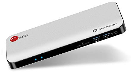 Siig - Estación de Acoplamiento de vídeo Dual 4 K Tipo C 4K, Doble y Triple 4 K a 60 Hz, Solo 5 K a 60 Hz, Compatible con Thunderbolt 3, tecnología de Pantalla DisplayLink
