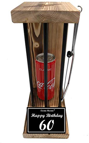 Cola Geschenk 60 Geburtstag Mann und Frau - Cola Geschenk 60 Geburtstag Eiserne Reserve Black Edition - lustige Scherzartikel Geschenk-Idee -s- HB 60 Geburtstag