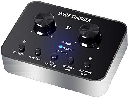 Multifunktion Extern Soundkarte USB Audio-Mixer Mobiler Computer Universal Live Sound Mixer mit DSP-Hochgeschwindigkeits-Chip & Mehrere lustige Effekte, für Live-Aufnahme Sprachchat