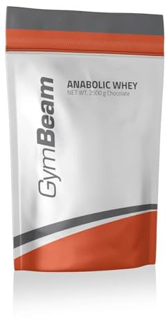 GymBeam Anabolic Whey - Proteine in Polvere Multicomponente con Whey Protein, Arricchite con Creatina Monoidrato e Peptidi di Glutammina, con Aminoacidi Essenziali (2500 g, Chocolate)
