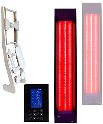 infrarotmed & icon Infrarotstrahler-SET für 1 Sitzplatz: B-Ware, 2 Infrarotstrahler, Steuerung und Lehne für eine Infrarotkabine oder Sauna, Tiefenwärmestrahler