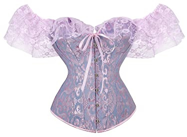 Felcia Women Corset LongVintage Victorian Retro Corset Lace Bandage Shaper Lingerie Top