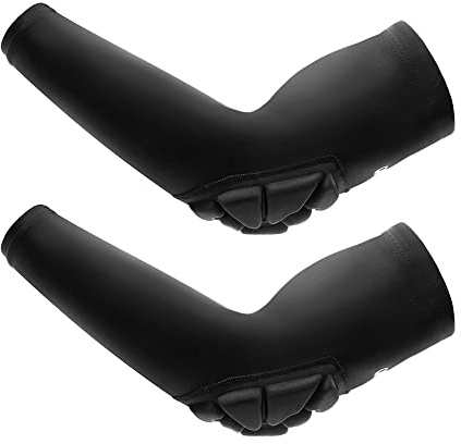 Armbågsskydd basket vadderad arm ärm ungdom vuxen 1 par armbågsbandage målvakt skyddande skjutärmar handboll volleyboll fotboll armdynor L