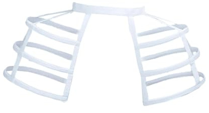 harayaa Cage Hoop Skirt Petticoat Cage Pannier Crinoline Underskirt Skirt Pannier Underskirt White