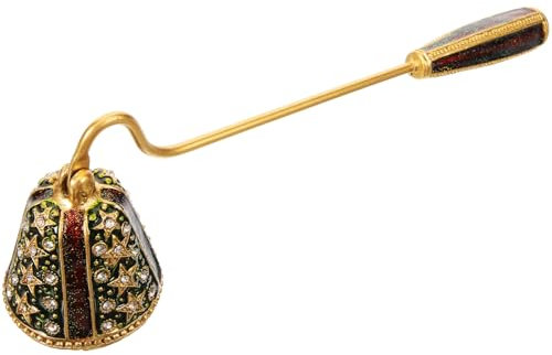 Garneck Metall Kerzenlöscher Kerzenglocke Strass Flammenlöscher Vintage Kerzenabdeckung Feuerlöscher Candle Snuffer Kerze Snuffer Werkzeug Zubehör Landhaus Dekoration Valentinstag Geschenke