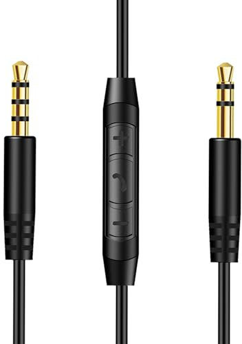 Ersatz Mikrofonkabel für Beats, Kopfhörerkabel 3,5mm auf 3,5mm Audiokabel für Beats Studio3 Solo3 HD Pro Sony WH-1000XM2 WH-1000XM3 WH1000-XM4 WH-1000XM5 mit Inline-Mikrofon und Lautstärkeregler