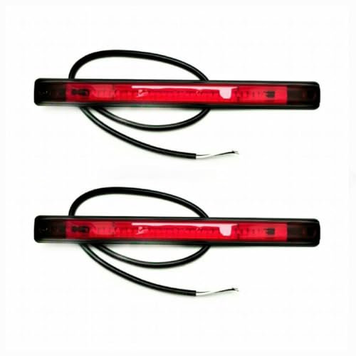 MelTruck® 2x LED Rote Bremsleuchte Stoplicht Zentralleuchte 12V 24V E9 für LKW PKW Anhänger
