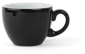 Holst Porzellan PA 150 O S Lot de 6 tasses à expresso en porcelaine 0,08 l Black-Line Noir 6,8 x 6,8 x 5,2 cm