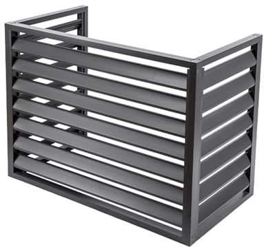 Slxzpl Aluminiumlegierungs Klimaanlage Abdeckung, Verkleidung Für Außen Kondensatoren Klimaanlage Sichtschutzzäune, Schutzgitter Für Klimaanlagen Und Wärmepumpen(Gray,110x60x80cm)