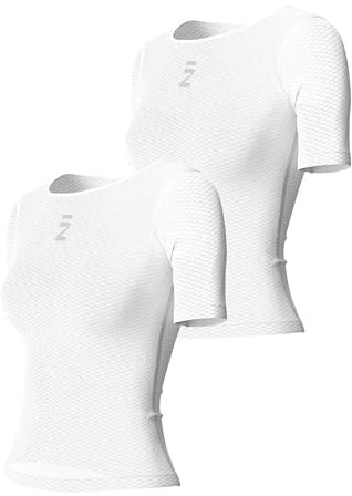 INBIKE Fahrradtrikot Radtrikot Rennrad Trikot Funktionsunterhemd Sportshirts Damen Kurzarm Fahrradbekleidung Sommer Atmungsaktiv Feuchtigkeitstransport Schnell Trocknend Weiß&Weiß M/L