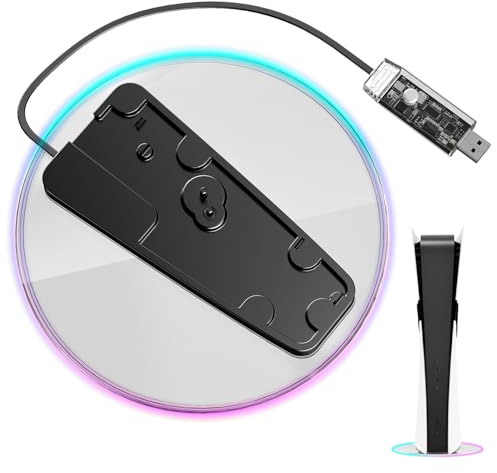 XIONZIJA RGB Vertikaler Standfuß für PS5 Slim und PlayStation 5 Pro-Vertikaler Ständer für PS5 Konsole