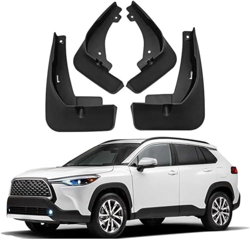 Liweibin Auto Paraspruzzi per Toyota Corolla Cross 2020-2023, Anteriore Posteriore Paraschizzi Parafanghi Pneumatico Accessori Protezione