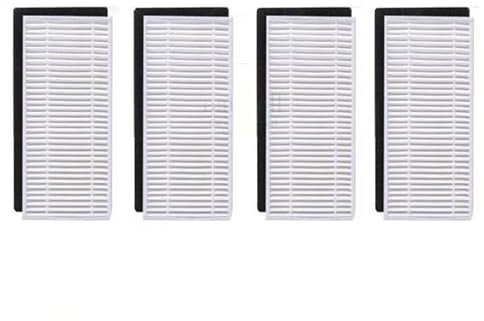 MEXWLOP for Eufy, RoboVac 11S 30C 15C 15T 12 Zubehör Ersatzteile Staubsauger Ersatz Kit Roller Pinsel Mopp Tuch HEPA-Filter Roboter-Staubsauger-Kit(4PCs HEPA Filter)