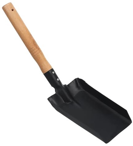 Toyvian Pala Di Ferro Manico in Legno Piccola, Vanga Domestica Per Giardinaggio e Pulizia Lettiera, Utensile Portatile Per Piantumazione e Scavo Terreno in Ambienti Esterni