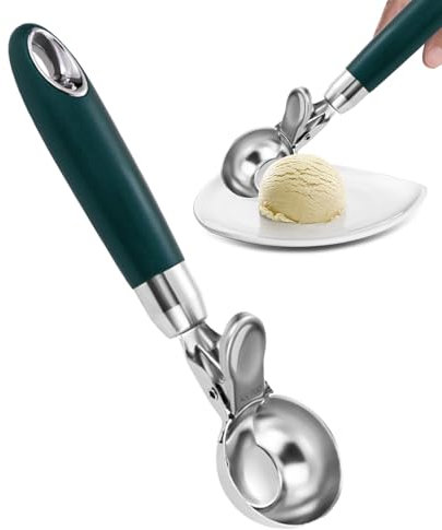 Cucharón Para Helado, Utensilios De Repostería, Acero Inoxidable 304 Robustas Con Mango Ergonómico Medidor Porcionador Raspador Para Mousse Y Postres