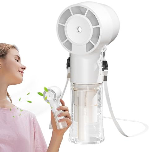 Krujecnt Ventilateur | Ventilateur de Brumisation Ultra Silencieux Douze Mille Tours par Minute | Ventilateur USB Rechargeable 1200mAh Silencieux Rafraîchissant pour Plage Randonnée Golf