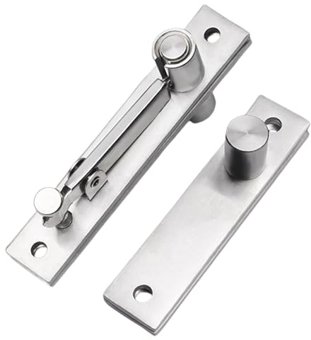 2 bisagras pivotantes de puerta de acero inoxidable de 360/90 grados, bisagras de puerta, accesorios de pivotes invisibles para estanterías resistentes