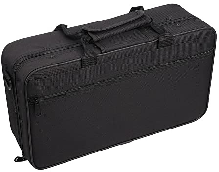 ZASCHMOY Borsa di Stoccaggio del Clarinetto Durevole con Cinturino Staccabile in Schiuma Nera Imbottita in Tessuto Oxford Clarinet Porta del Clarinetto Proteggi il Tuo Strumento