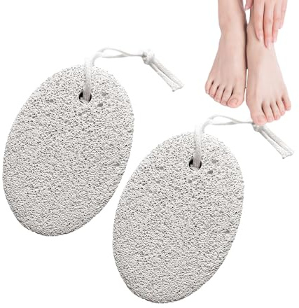 2 Stück Natürlicher Bimsstein Fußpflege, Hornhaut Entferner & Pumice Stone für Hornhaut Entfernen, Fußpflege Remover zur Erneuerung von rauer Haut – Pumice Stone für Füße und Hände - Fuß Renew