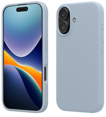kwmobile Telefonfodral kompatibelt med Apple iPhone 17 fodral - mjukt fodral för smartphone - baksidesskal i matt ljusblått