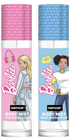Barbie Körperspray Duft Set Berry & Rose, Beauty Body Mist Fantasy Dream Scent, Bodyspray für Kinder, Vegan, Geschenke für Teenager Mädchen, Sence (2 x 100ml)