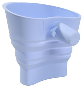 Embudo de Plegable de Silicona Accesorio para Batidora de Pie Salida Grande Diseño Antiatascos Fácil de Limpiar Adecuado para Cocinar Y Reposte, Azul, Individual