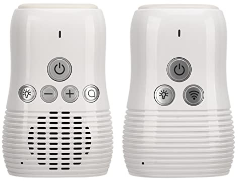 KIMISS Baby Wireless Suono Digitale da 2,4 GHz con Citofono Bidirezionale Luce Notturna Batteria a Lunga Durata per Neonati Bambini Piccoli ABS Bianco (Spina europea)