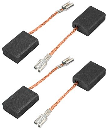 sourcing map 2 Piezas Escobillas de Carbón 5mm x 10mm x 15mm Negro | para Taladro Eléctrico Herramienta Eléctrica Rotativa de Motor