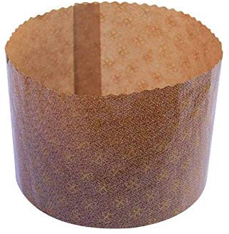Förpackning med 10 höga panettonformar, 17,2 cm i diameter, 12,5 cm hög, 1 000 g