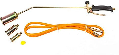 LHGXQ-Dp Brûleur De Mauvaises Herbes, Chalumeau À Réservoir De Gaz Butane, Jardin À Flamme Réglable en Plein Air pour Éliminer Les Champignons De La Mousse,Jaune,82CM/32.28in