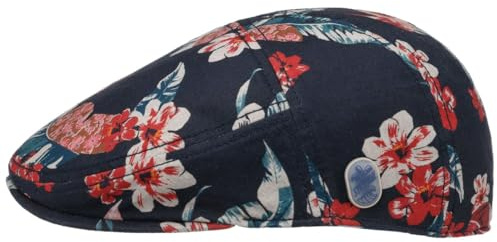 Stetson Flowlin Flatcap Schiebermütze mit Blumenprint Leinen Mehrfarbige Ballonmütze Damen Herren Frühjahr Sommer