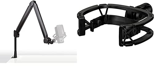 Elgato Wave Mic Arm - Premium Streaming Boom Arm mit Kabelkanälen für einen sauberen Arbeitsplatz & Wave Shock Mount, Maximale Isolation von Schwingungen, speziell für Elgato Wave-Mikrofone entwickelt