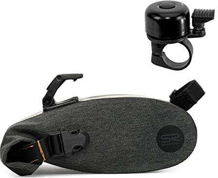 1 x Selle Royal Saddle Bag Large (2l) Satteltasche Fahrradtasche Klippsystem inkl. Fahrradklingel