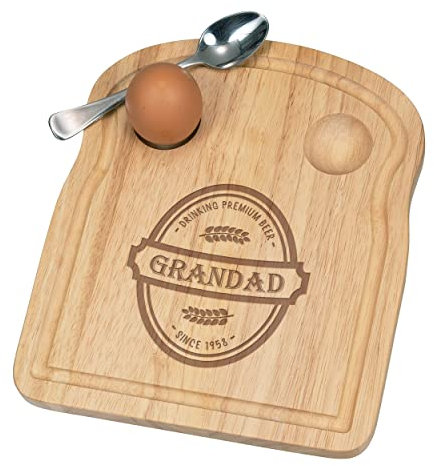 Personnalisé Fofolle Coquetier Board Bière Pompe Étiquette Tout Nom Petit Déjeuner en Bois Personnalisé Pâques