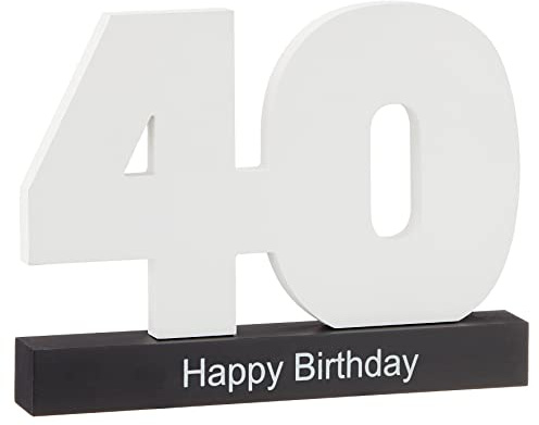 18. 30. 40. 50. Geburtstag individuelles Gästebuch Geburtstagszahl zum Beschriften, alle Gäste verewigen sich auf der Party (40th English)
