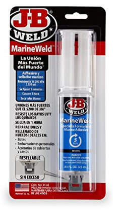 J-B Weld 50172SPA - Epoxidharz 2 Komponenten - Wasserdicht | Beständig gegen UVA-Strahlen und Chemikalien. Boote, Boote und Zubehör - Marine Weld - 25ml