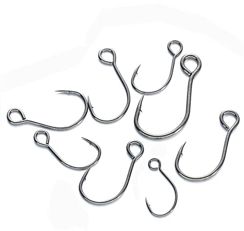 CLoxks Angeln Quick Knot Tool Köder-Einzelhaken for Harte Köder 6# 4# 2# 1# Bachfischen mit Widerhaken, Schwarze Forelle, Salmoniden, Barsch Verschiedene Angelhaken (Size : D)