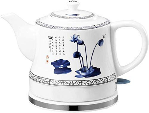 Bollitori Bollitore elettrico in ceramica senza fili Teiera-Retro Rosso Caraffa da 1 litro, 1000 W Acqua veloce per il tè veloce Present