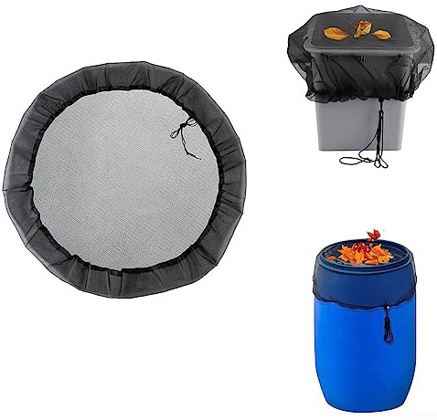 Tapa de protección de red de barril de lluvia, 6 unidades, 60 cm, cable de red de barril de agua, tapa de protección para evitar hojas de animales pequeños