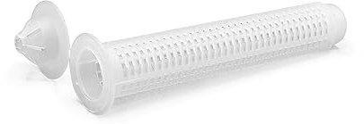 NOLDAR |Tamis en nylon pour la fixation d'ancrages chimiques dans la brique creuse/béton. Mesure : 15 x 85 mm pour tige filetée M8 / M10 / M12 (25 pièces)