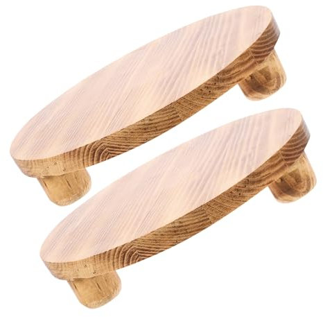 NOLITOY 2stücke Holz Blumentopffuß Vasenfuß Blumentopfuntersetzer Präsentationssockel Für Kunsthandwerk Pflanzgefäße Blumentöpfe Wohnsockel Holzpodeste Für Dekorationen